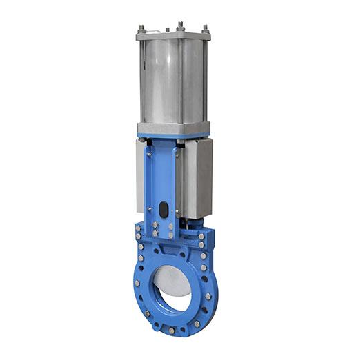 Bi-directional high pressure wafer style knife gate valve for general industrial and water applications